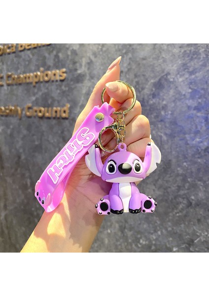 Yeni Çizgi Film Animasyon Stitch Serisi Yumuşak Kauçuk Anahtarlık Bebek Çantası Kolye Anahtarlık Küçük Hediye (Yurt Dışından)