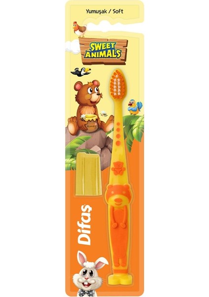 Sweet Animals Yumuşak Çocuk Diş Fırçası Turuncu fiyatları