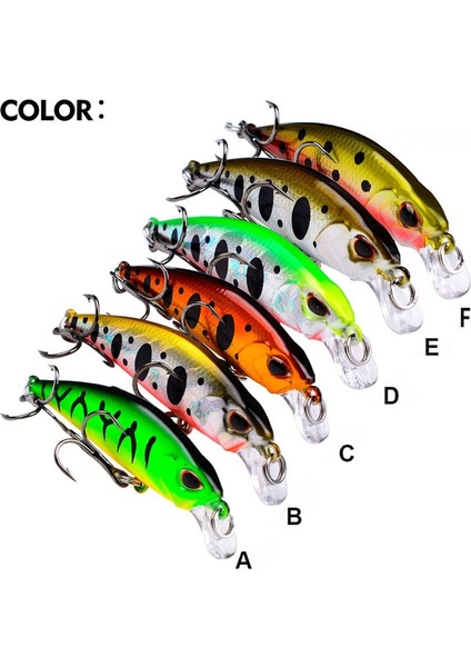 5.3cm 4.6g Batan Minnow Yem Proberos DW577 8003 Hookçok Renkli (Yurt Dışından) modelleri
