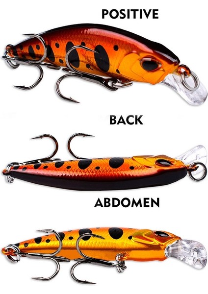 5.3cm 4.6g Batan Minnow Yem Proberos DW577 8003 Hookçok Renkli (Yurt Dışından) fırsatları
