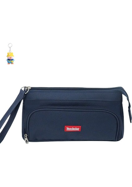 Kalem Çantası Büyük Kapasiteli Basit Taşınabilir Kırtasiye Çantası Kırtasiye Çantası Oxford Leke Dayanıklı Öğrenci Kalem Çantası (Yurt Dışından)