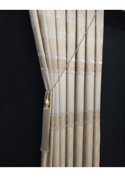 Fon Perde Vizon Renkli Tek Kanat Kalın Polyester 100 x 280 cm Desenli fiyatları