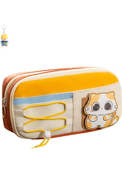 Kalem Kutusu Büyük Kapasiteli Kırtasiye Kutusu Çok Katmanlı Ipli Tasarım Kız Ortaokul (Yurt Dışından)