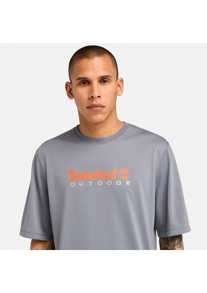 Uv-Protectıon Logo Short Sleeve Tee Erkek Gri Tshirt TB0A5SFX0731 fırsatları