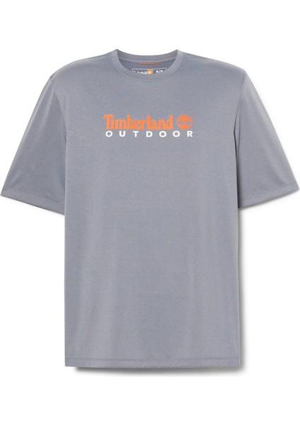 Uv-Protectıon Logo Short Sleeve Tee Erkek Gri Tshirt TB0A5SFX0731 indirimleri