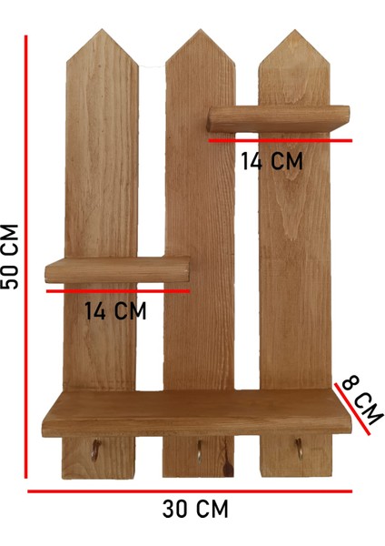 🔑 Doğal Ahşap Anahtarlık – 50X30 cm