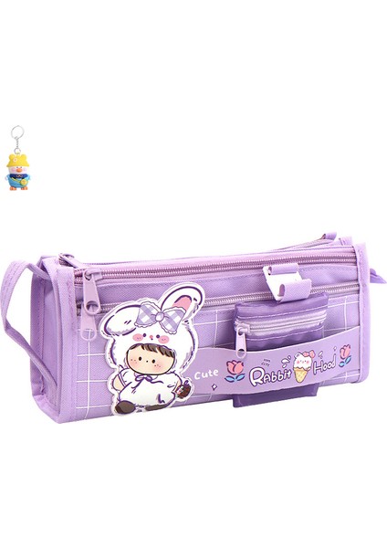 Büyük Kapasiteli Kırtasiye Çantası Kız Çok Fonksiyonlu Kalem Çantası Ilkokul Öğrencileri Çok Katmanlı Kalem (Yurt Dışından)