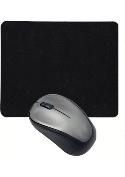 Siyah Kum Desen Mouse Pad - Kablosuz Gri USB Wireless Mouse Kompakt Bilgisayar Faresi Mause Notebook Pc Windows Uyumlu