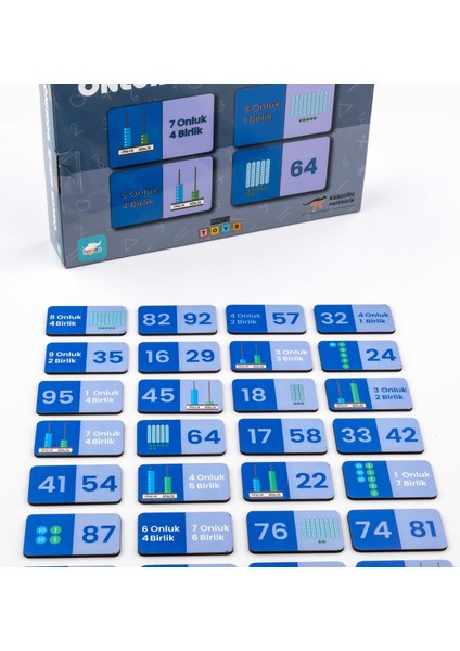 Kanguru Matematik Onluk Birlik Domino Oyunu-Basamak Değeri Öğreten Eğitici Oyun | Müfredata Uyumlu / 7-8 Yaş / 2 Oyuncu fiyatları