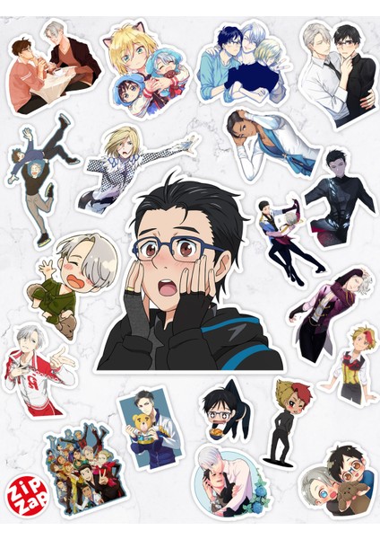 Yuri On Ice Anime Telefon Laptop Bullet Journal Yapışkanlı Folyo Sticker Paketi