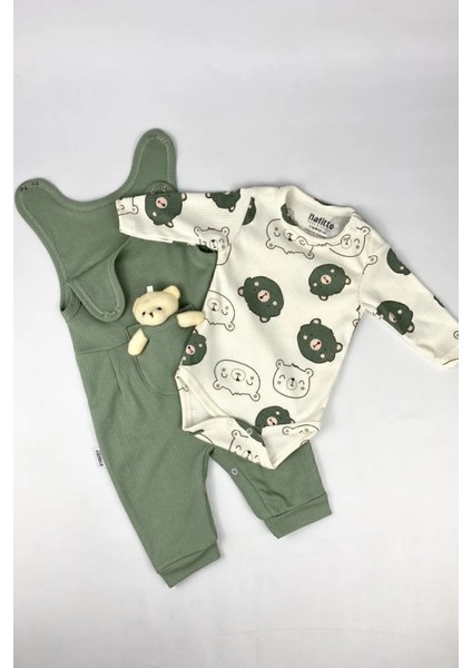 Oyuncak Ayılı Bebek Tulum Takımı – 2’li Zıbın ve Tulum Seti | 3-6-9 Ay fiyatları