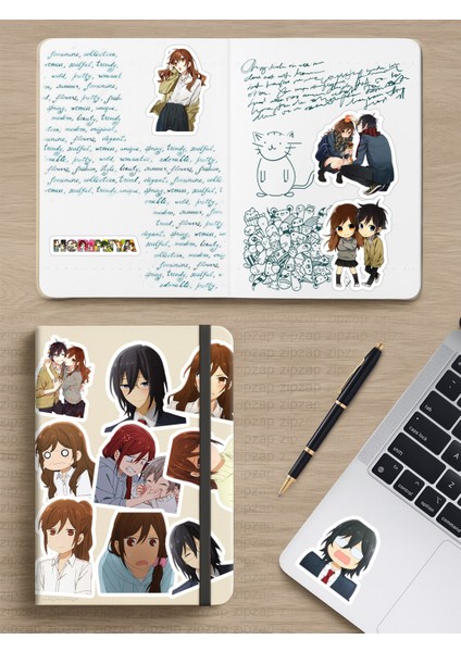 Horimiya Anime Telefon Laptop Bullet Journal Yapışkanlı Folyo Sticker Paketi modelleri