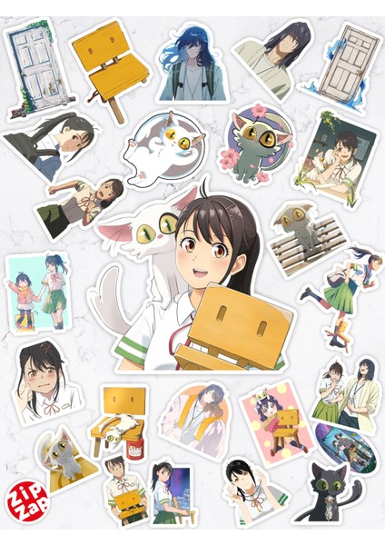 Suzume Anime Telefon Laptop Bullet Journal Yapışkanlı Folyo Sticker Paketi