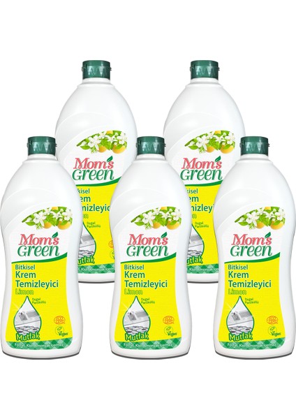 5'li Set Bitkisel Krem Temizleyici Mutfak-Limon (5Adetx750ml)
