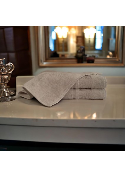 HOME Bambu Havlu Takımı Vücut Havlusu 90X145 Cm, Baş Havlusu 50X85 Cm, Ekstra Yumuşaklık (Kahverengi)