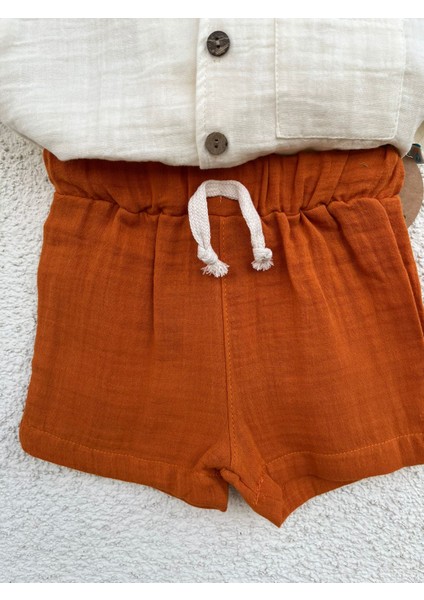 Minigo Şal Yaka %100 Pamuk Müslin Takım & 2'li Takım Erkek Bebek - Erkek Çocuk fırsatları