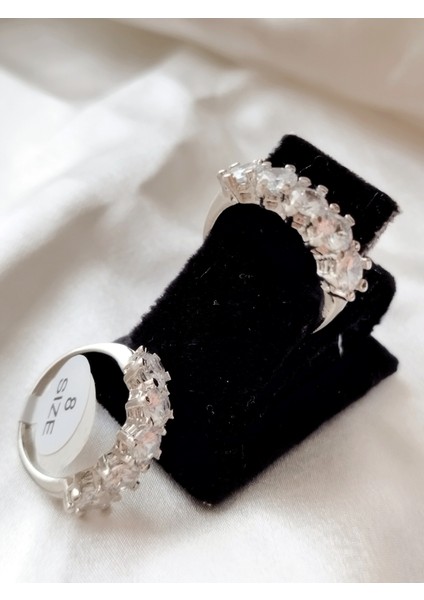 Ladybirdbujiteri Orta Zirkon Taşlı Çelik Beştaş Yüzük modelleri