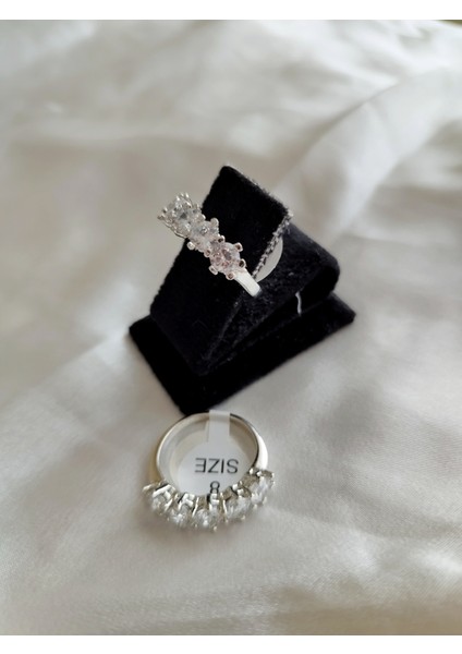 Ladybirdbujiteri Orta Zirkon Taşlı Çelik Beştaş Yüzük indirimleri