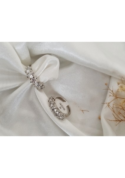 Ladybirdbujiteri Orta Zirkon Taşlı Çelik Beştaş Yüzük