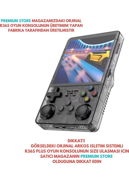 R36S Plus Oyun Konsolu El Atarisi Orjinal Arkos Işletim Sistemi 128 GB Hafıza 21000 Oyun 4ınch Ekran fiyatları