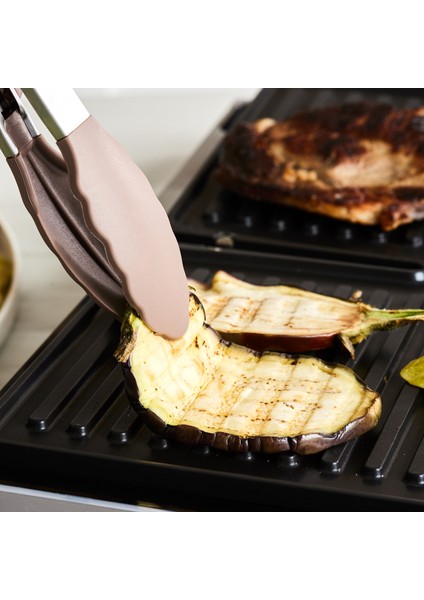 Nova Grill Inox Gövdeli Zaman Ayarlı Izgara ve Tost Makinesi 2000W 6 Dilim Kapasiteli