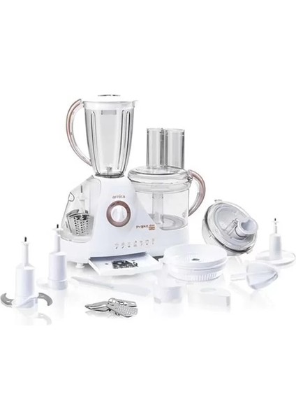 Prokit 444 Plus Rose Mutfak Robotu, 800 W, 1.5 L Hazne, Paslanmaz Çelik Bıçak, Hamur