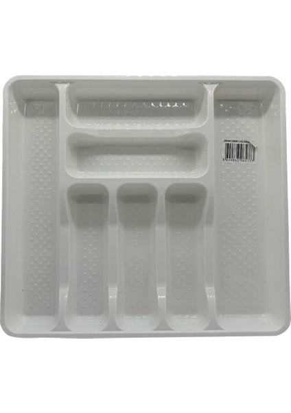 Plastik 39X42,5X5 cm Çekmece Içi Jumbo Boy 7 Gözlü Kaşıklık Beyaz