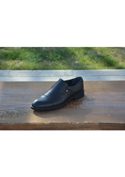 BERENNIM378 Erkek Kışlık Kundura Hakiki Deri Kauççuk Taban Bağsız