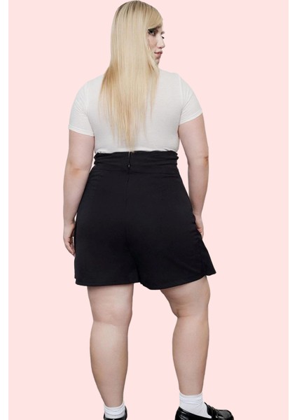 Kadın Yüksek Bel Dar Paça Kısa Şort Etek Polyester Karışımlı Yazlık Yaz Aylarının Vazgeçilmezi indirimleri