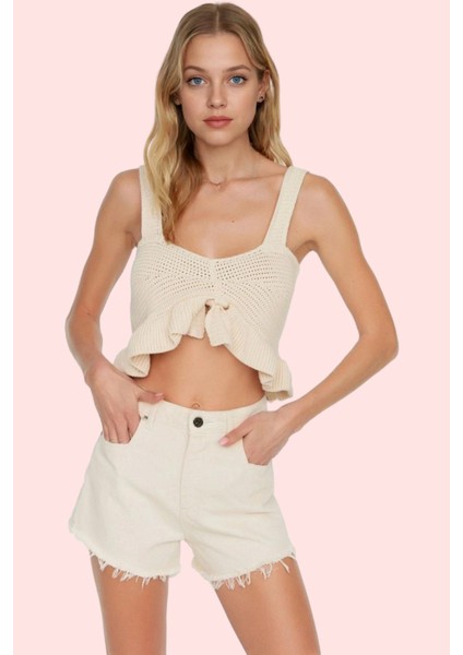 Kadın Yazlık Kısa Denim Şort Pamuk Renk Normal Bel Fashion Forward Stil Yaz Aylarının Vazgeçilmezi