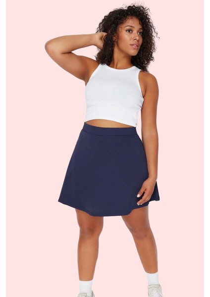 Kadın Spor Şort Etek 2 Katmanlı Örme Kumaş Nefes Alabilir Günlük Kullanım Kaliteli Malzeme