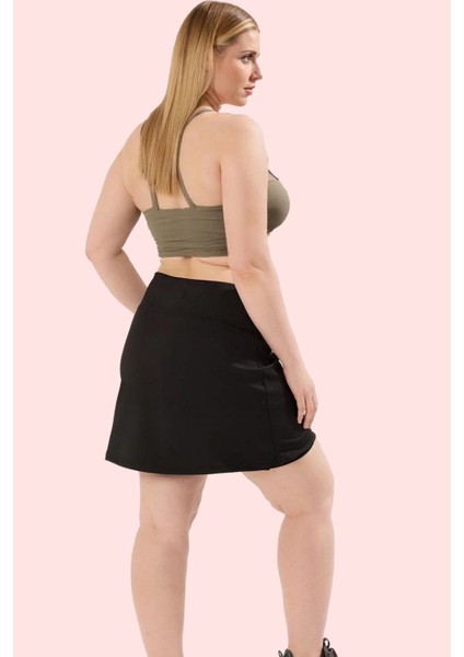 Kadın Regular Boy Şort Etek Örme Kumaş Geniş Paça Spor ve Günlük Kullanım Kaliteli Malzeme fırsatları