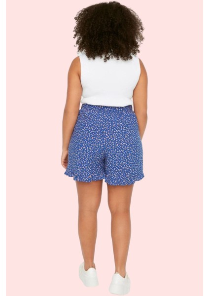 Kadın Çiçekli Şort Etek Büyük Beden Rahat Kesim Yazlık Kombin Günlük Kullanım Modern Tasarım modelleri