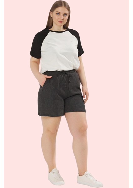 Kadın Yüksek Bel Straight Şort Örme Kumaş Günlük Rahatlık Hafta Sonu Yaz Aylarının Vazgeçilmezi