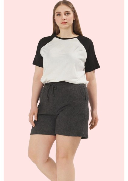 Kadın Yüksek Bel Straight Şort Örme Kumaş Günlük Rahatlık Hafta Sonu Yaz Aylarının Vazgeçilmezi fiyatları