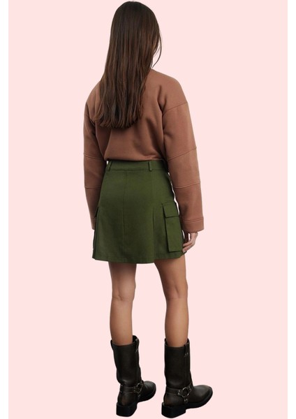 Kadın Yüksek Bel Dar Paça Gabardin Şort Etek Düz Desen Pamuk Yaz Günlük Kullanım Hafta Sonu modelleri