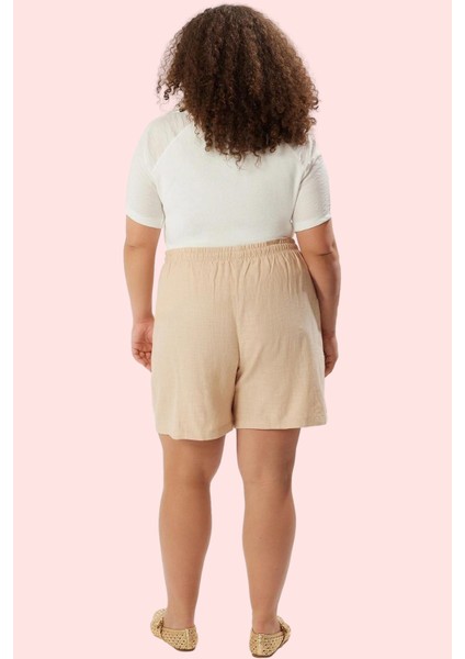 Kadın Yazlık Şort Lastikli Bel Rahat Kesim Günlük Kullanım Hafta Sonu Yaz Aylarının Vazgeçilmezi modelleri