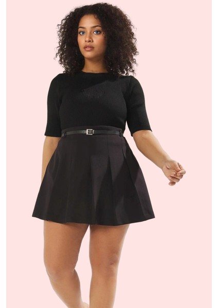 Kadın Büyük Beden Şort Etek Yüksek Bel Kısa Boy Rahat Kesim Iş ve Günlük Dayanıklı Malzeme fiyatları