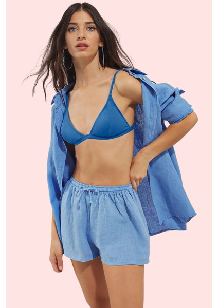 Kadın Doğal Keten Plaj Şortu Yazlık Rahat Şık ve Günlük Kullanım Yaz Aylarının Vazgeçilmezi fiyatları