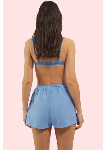 Kadın Doğal Keten Plaj Şortu Yazlık Rahat Şık ve Günlük Kullanım Yaz Aylarının Vazgeçilmezi modelleri