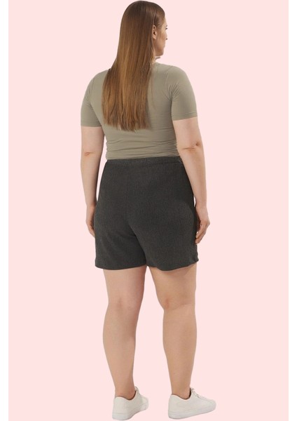 Kadın Yüksek Bel Straight Şort Örme Kumaş Günlük Rahatlık Hafta Sonu Yaz Aylarının Vazgeçilmezi indirimleri