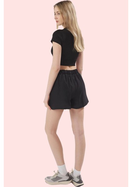 Kadın Normal Bel Boru Paça Spor Şort Etek Görünümlü Kısa Boy Örme Kumaş Aktiviteler Için Hafta Sonu modelleri