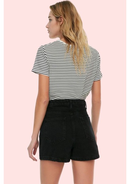 Kadın Yüksek Bel Denim Şort Etek Boru Paça Günlük Kullanım Pamuk Yaz Hafta Sonu Özel Günler modelleri