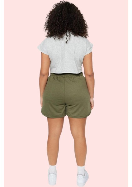 Kadın Büyük Beden Straight Kalıp Şort 2 Iplik Penye Örme Kumaş Günlük Yaz Aylarının Vazgeçilmezi modelleri