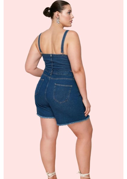 Kadın Kısa Boy Denim Şort Etek Pamuk Günlük ve Casual Hafta Sonu Yaz Aylarının Vazgeçilmezi