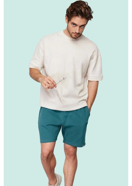Erkek Yazlık Kısa Şort Pamuk Regular Fit Dokulu Rahat Günlük Kullanım Yaz Aylarının Vazgeçilmezi