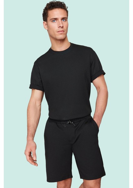 Erkek Günlük Kullanım Şort Yüksek Bel Straight Kalıp Boru Paça Rahat Yaz Şıklığı Hafta Sonu