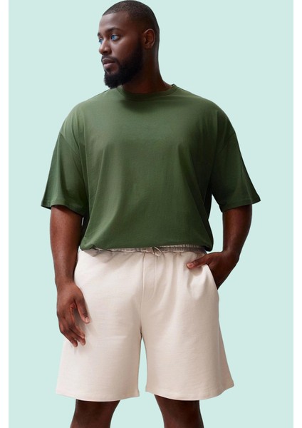 Büyük Beden Erkek Şortu Pamuk Regular Boru Paça Yazlık Rahat Günlük Kullanım Modern Tasarım