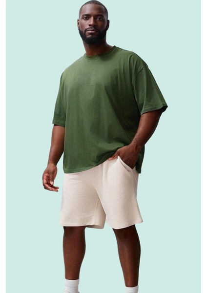 Büyük Beden Erkek Şortu Pamuk Regular Boru Paça Yazlık Rahat Günlük Kullanım Modern Tasarım fiyatları