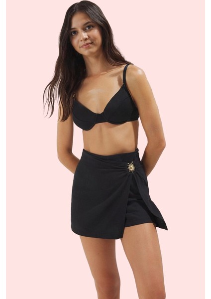 Kadın Yazlık Pamuk Dokuma Şort Etek Normal Bel Boru Paça Günlük Kullanım Dayanıklı Malzeme